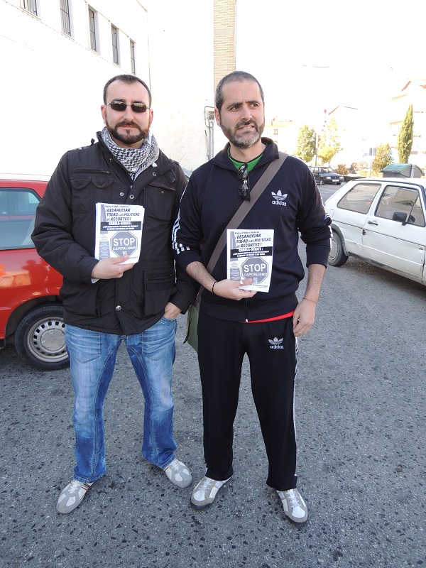 leafleting in Baza Spain